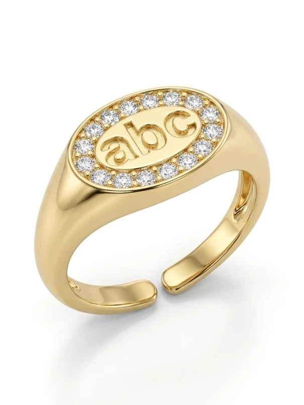 Anel mindinho ABC Dourado