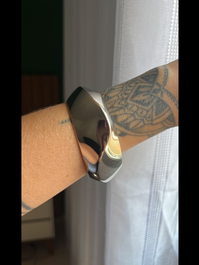 Bracelete Orgânico Grosso Folhado