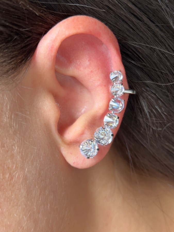 Brinco Ear cuff Cristal