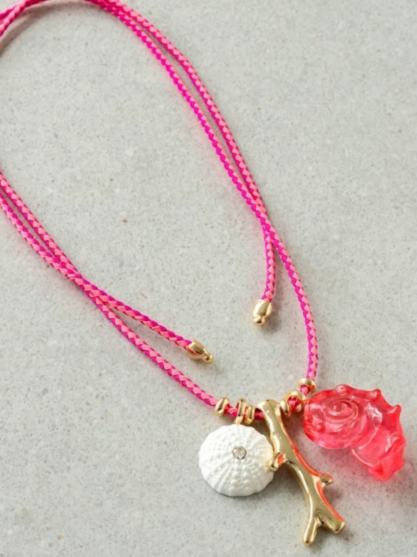 Colar Cordinha Rosa Mar
