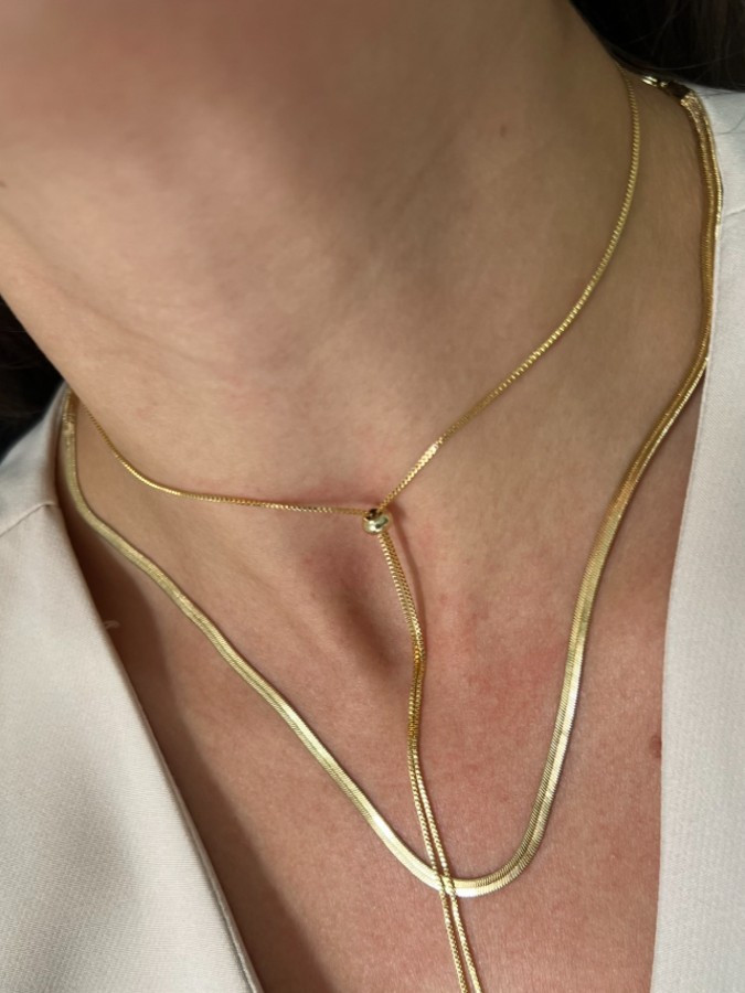 Choker Fita Lisa Dourada