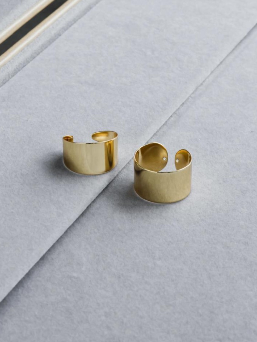 Anel Chapa Dourado 15mm