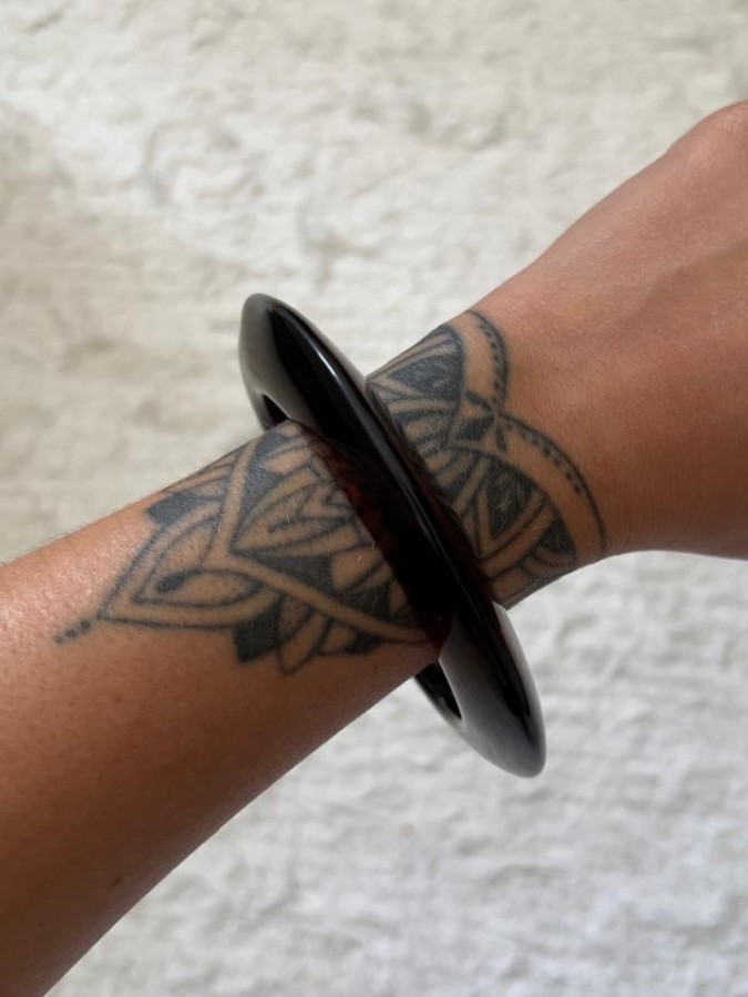 Bracelete Acrílica Marrom