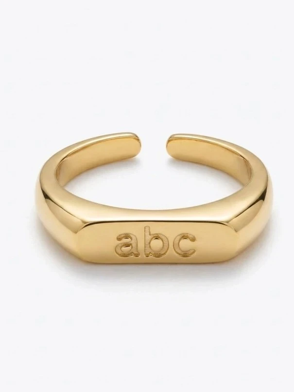 Anel ABC Liso Dourado